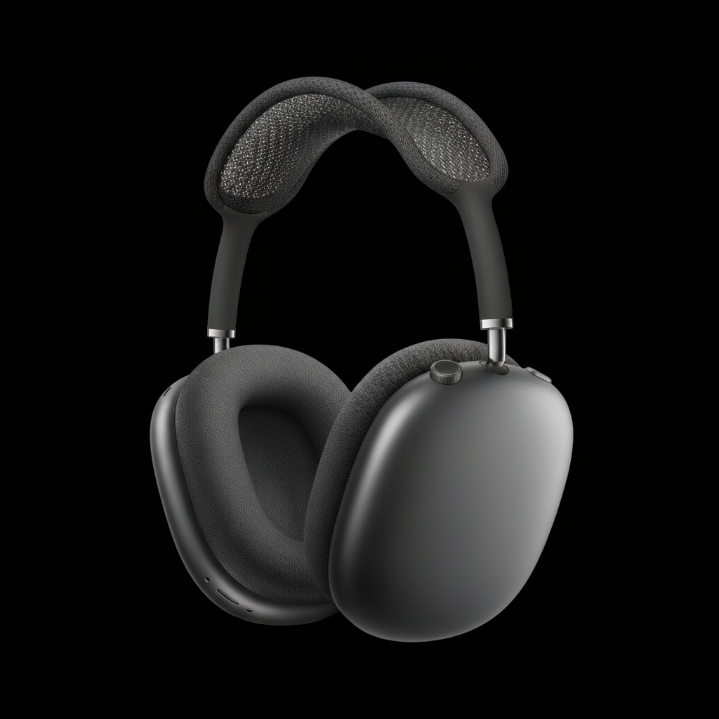 Headphones from side angle